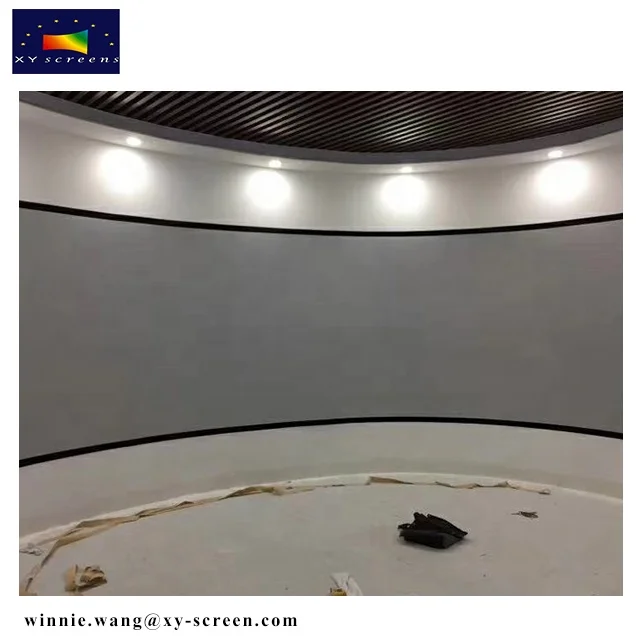 XY screens 3D Silver 150 inch 16:9 format Curved fixed frame projector screen