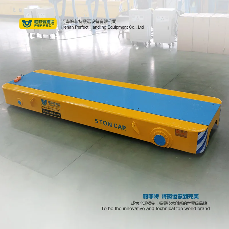 Production Line Automatic Track Carriage Heavy Material Transfer Cart