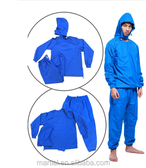 buy mens hot sale pvc plain sauna sweat suits with hat