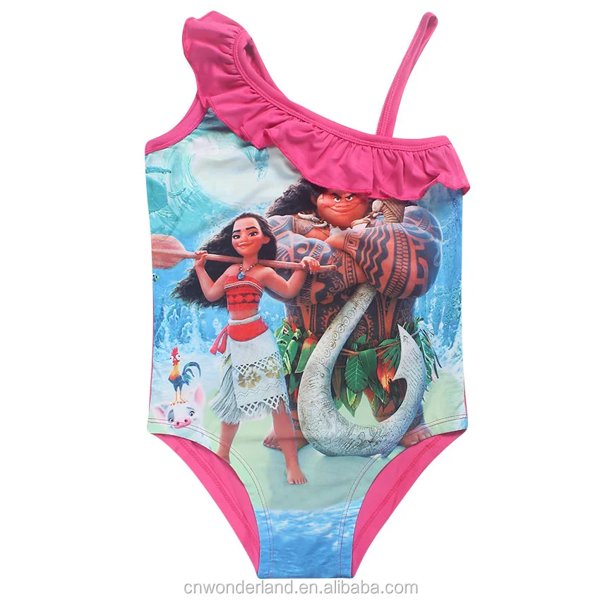 Wholesale 2017 kids Girl Swimwear Moana Kids Swim Suit One Piece Beach Wear