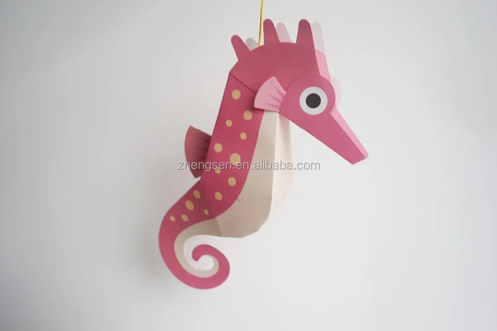 DIY paper 3D model cute animals image children toys