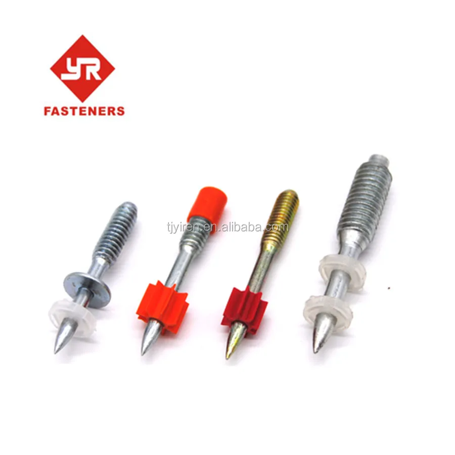 Рифленый хвостовик резьбовые шпильки приводные штифты гвозди с канавкой/стальная пластиковая шайба