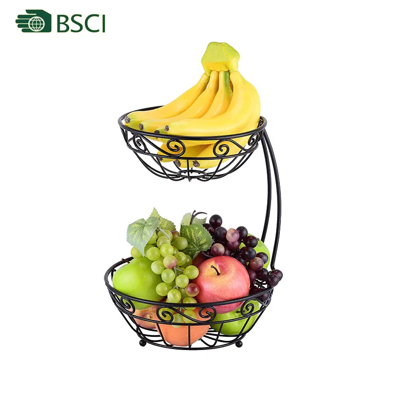 2 Tier Metal Hanging Fruit  Basket