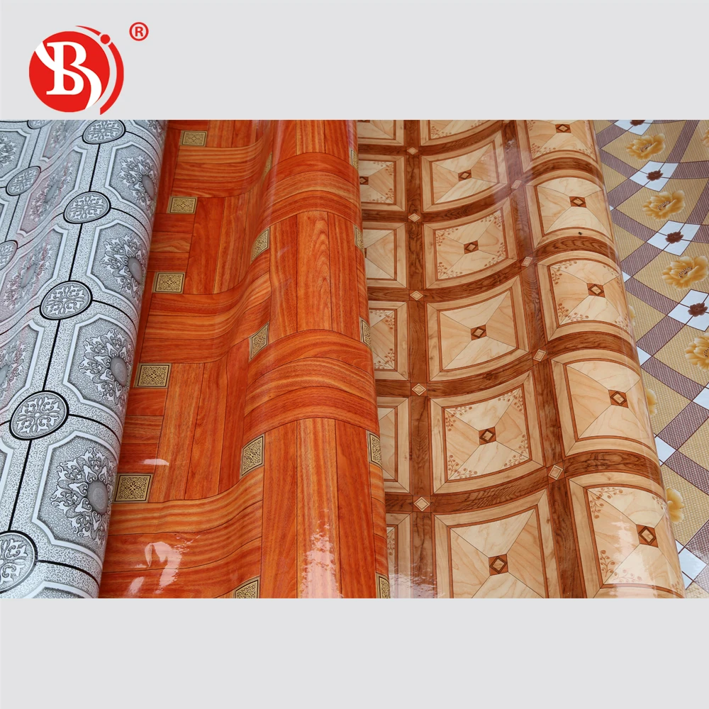 1.0mm 2.5mm felt PVC linoleum waterproof flooring flooring Semi-commercial household linoleum