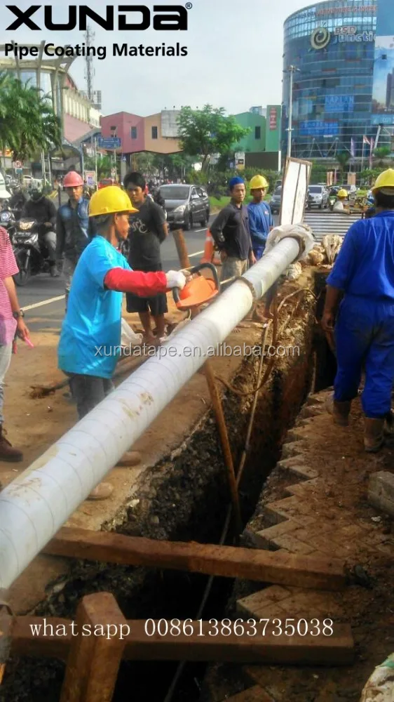 black and white color polyethylene butyl cold applied tape for wrapping gas pipe equal to 980 series