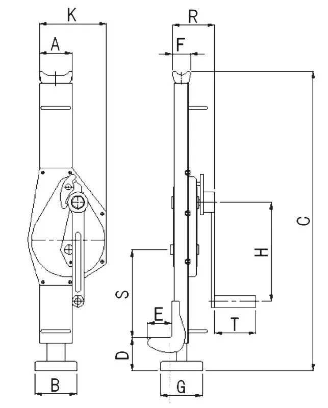 Mechanical Jack designed for repairing the vehicles and lifting the tracks