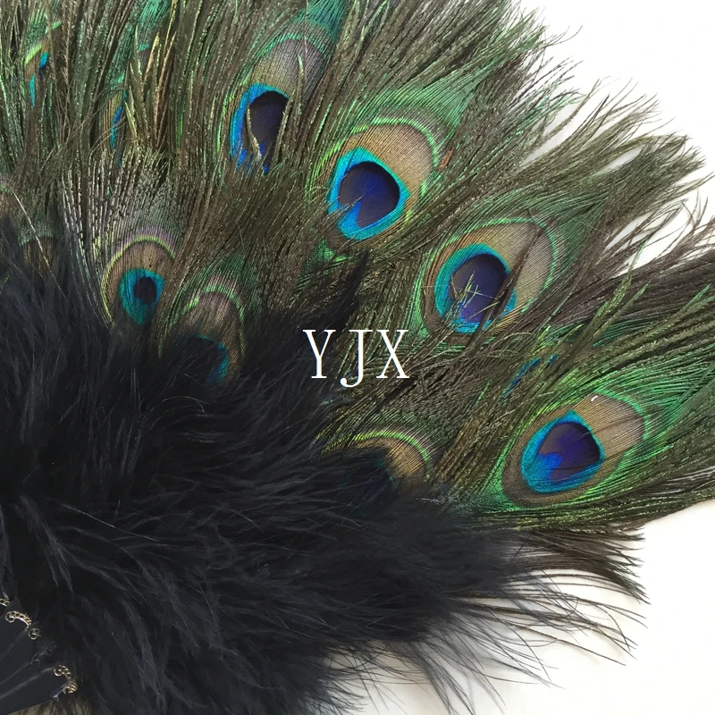 chinese supplier cheap peacock feather fan wedding dancing decorative hand fans