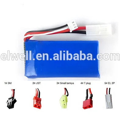 
EVEWHER 7.4V 4000mAh Lipo Battery Pack For RC Cars 