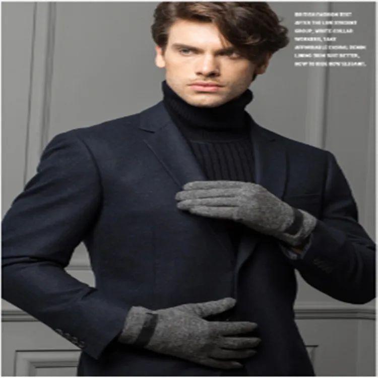 Мужские Кашемир Сенсорный экран перчатки