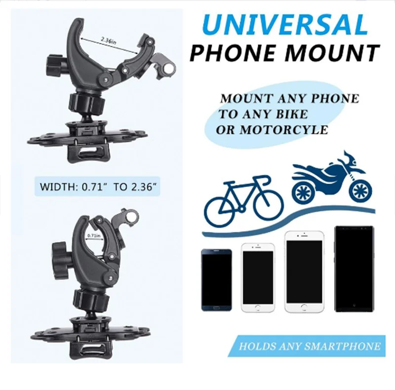 
2021 OBSHI Universal Motorcycle Bike Bicycle Handlebar Mount Holder Mobile Cell Phone Bike Holder For camera With Silicone 