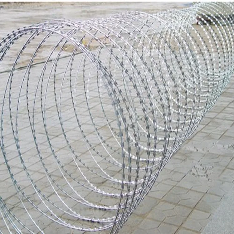 
sj hot dipped galvanized barbed wire/razor barbed wire burglar mesh 
