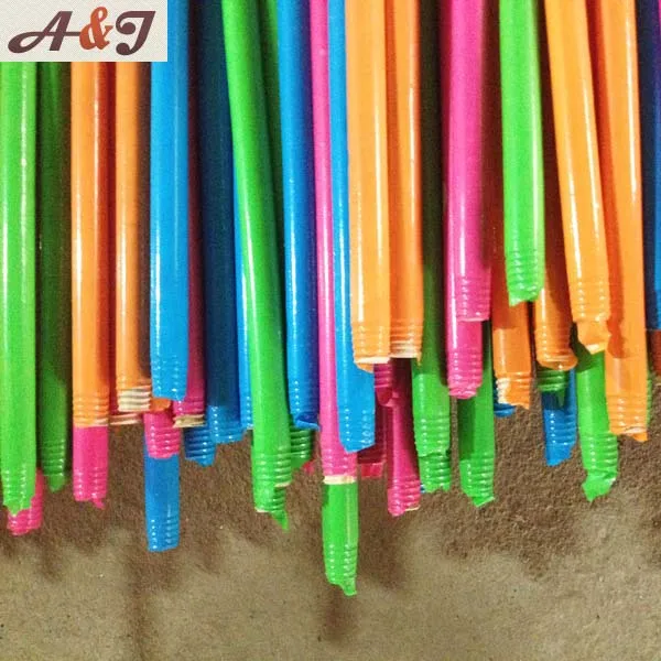 PVC coted plastic broom handle Colorful