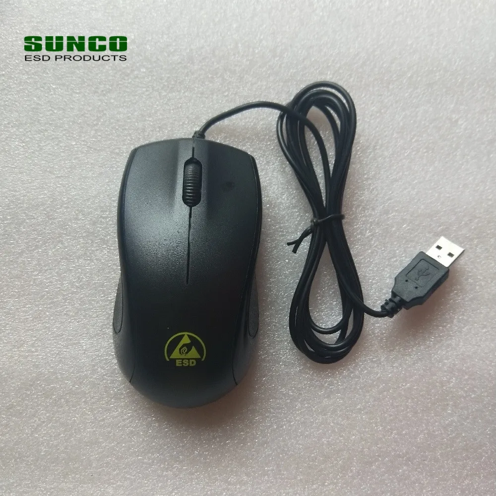 Free shipping Black Plastic Wired ESD Mouse for Computer in Cleanroom