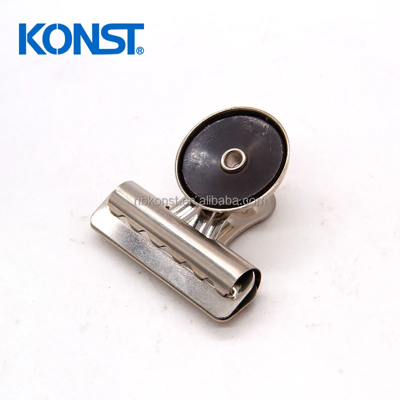 Customized silver magnetic clip raised grain steel clip binder clip