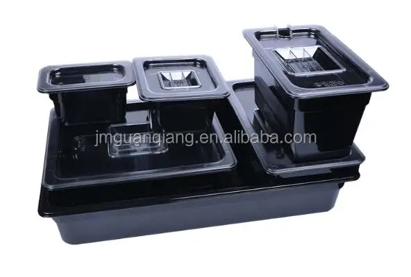 food grade approved 1/6 size polycarbonate food container restaurant gn pan