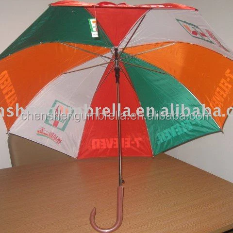 Wholesale customized colorful promotion straight advertising umbrella with logo print
