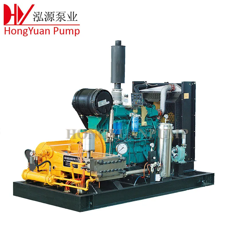 
Heat exchange tube cleaning high pressure water jet triplex plunger pump unit 