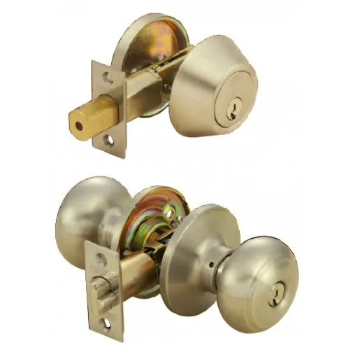 Комбинированный полированный Латунный цилиндрический замок с ручкой/замок с заглушкой