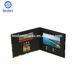 Newest Invitation 4.3inch lcd screen invitation card US top selling video brochure