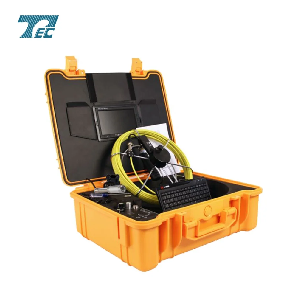 Sewer Water Pipe Line Inspection Camera, borescope endoscope inspection With Meter Counter And 512hz Sonde&Locator TEC-Z710