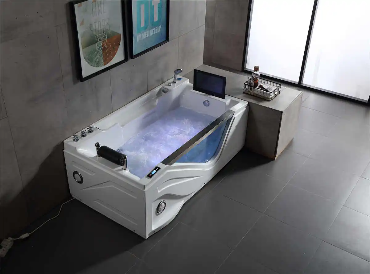 Q325S luxury jet whirlpool hydromassage hotel bathtub with TV