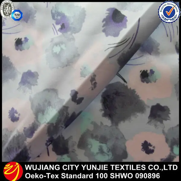 Fashional Satin 100 % Polyester silk Fabric For Dress