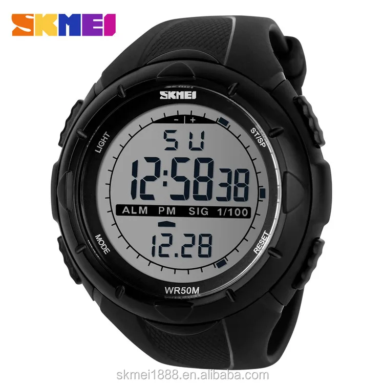 Wholesale Skmei #1025 Simple Digital Watches shockproof Watches 50m fashion waterproof relojes