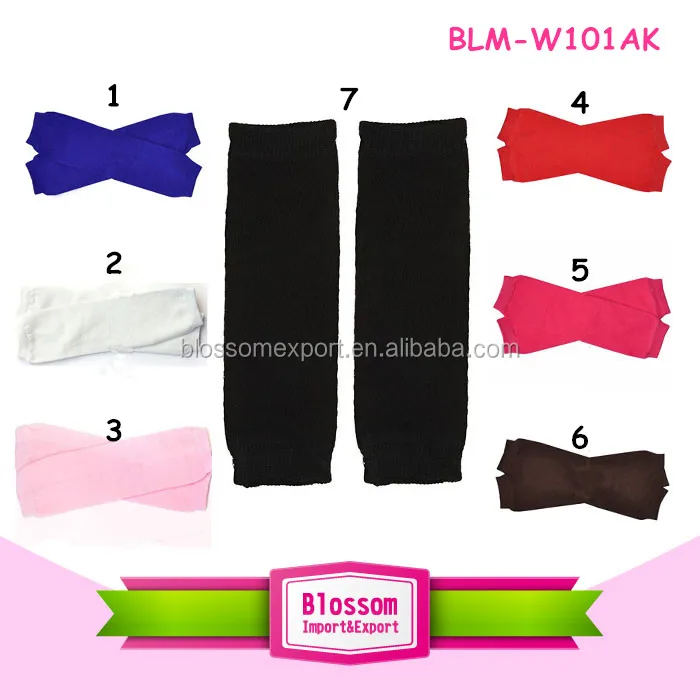 2019 In stock white red black children leg warmers solid color cotton leg warmers for kids