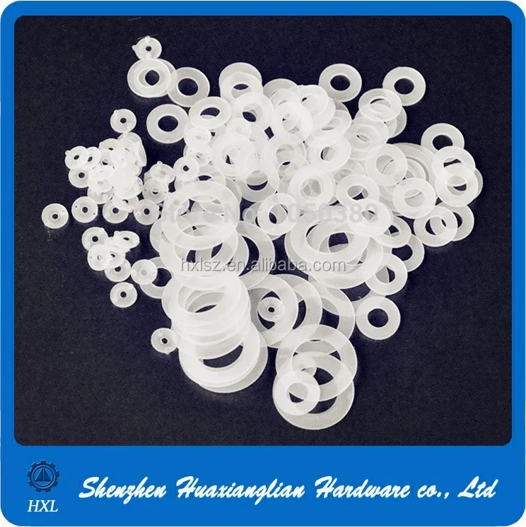 Factory sell white nylon POM derlin sealing flat washer with good material