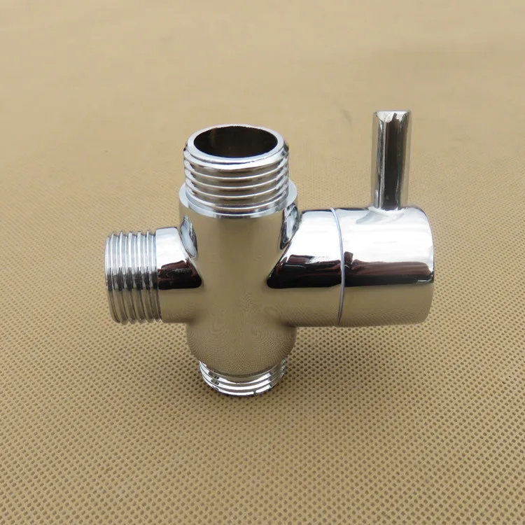 Brass Shower Arm Diverter Valve for Hand Held Showerhead and Fixed Spray Head,G 1/2 3-Way Bathroom Universal Shower System Repla