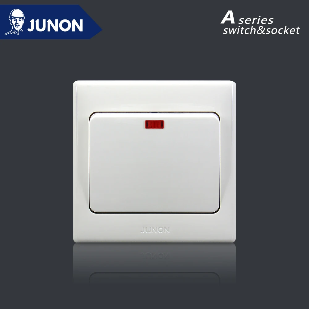 JUNON Hot Selling High Quality 2 Gang 1/2 Way Big Button Electric Wall Switch