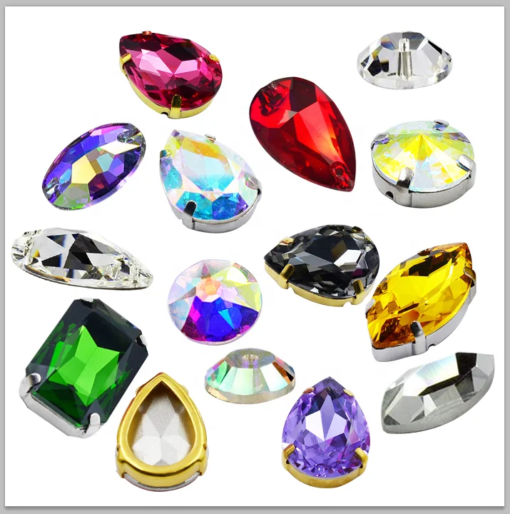 
Claw set sew on crystal rhinestones for shoes 