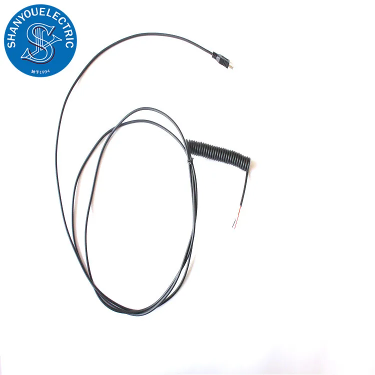  Micro usb/Вилка питания велкобритания/Molex Tyco Amp возраст: 3 4 6 7 8 9 10 12 ядер гибкой пружиной спиральный