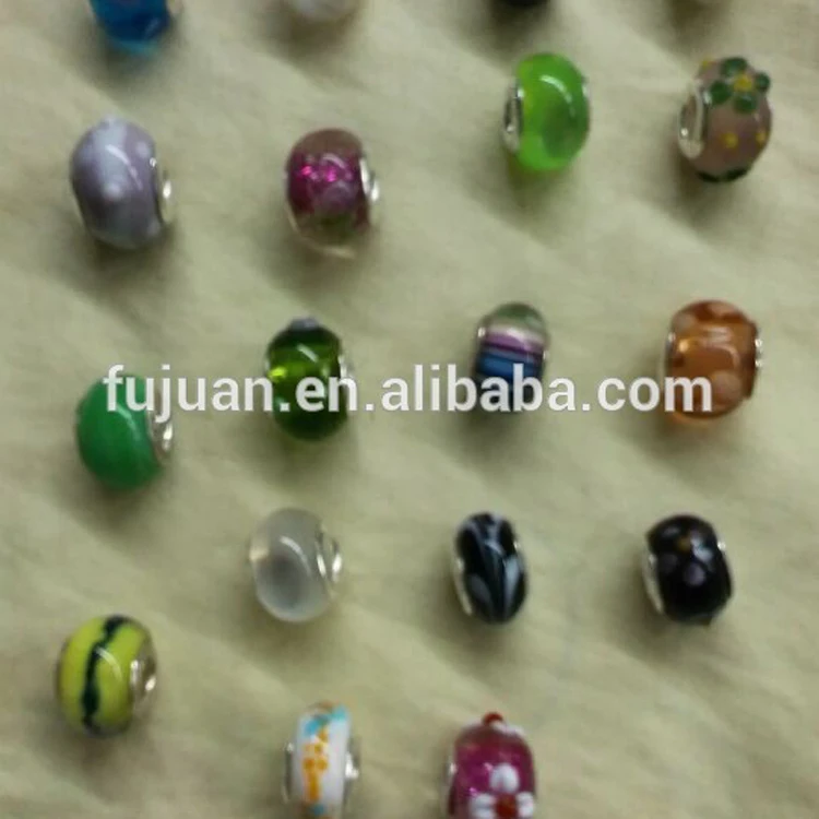 
Jewelry factory fine quality 46 series 925 sterling silver core murano hollow glass seed bead 