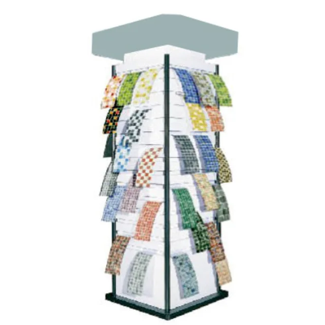 Custom store aluminum portable stickers wallpaper display rack