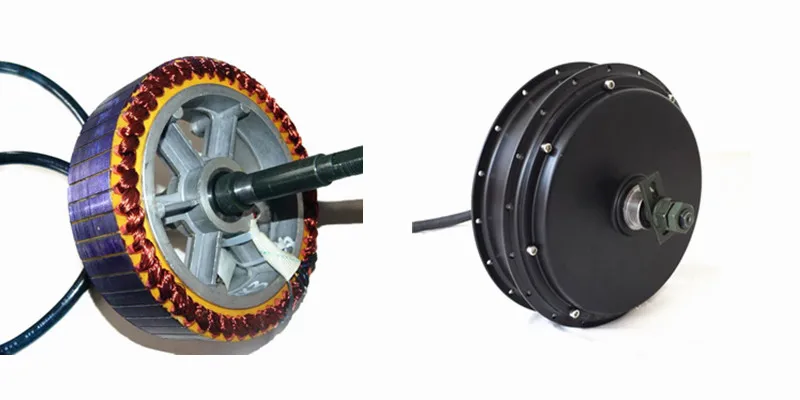 72v 5000W brushless gearless Electric Bicycle wheel hub motor