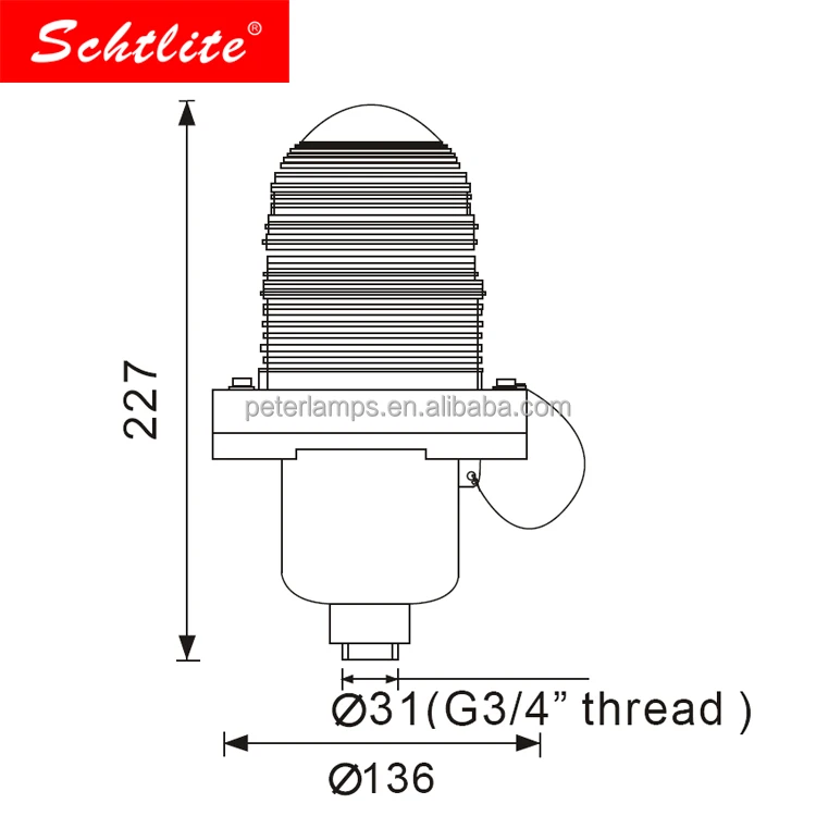 
ARROW 7 Wholesale Airport Warning Blue Glass Diffuser Led Obstruction Light 