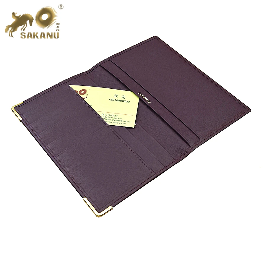 leather passport holder passport wallet with gift box