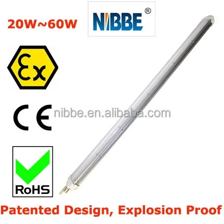 IP66 60W ATEX explosion proof led linear tube light lamp