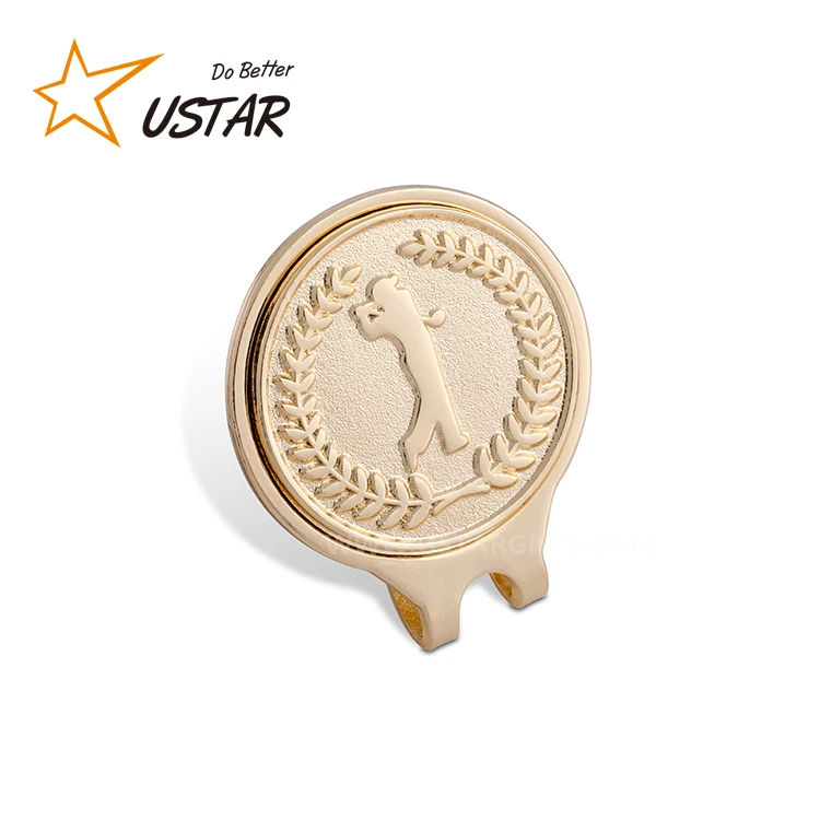 
Wholesale custom magnetic golf ball marker hat clip with custom logo 