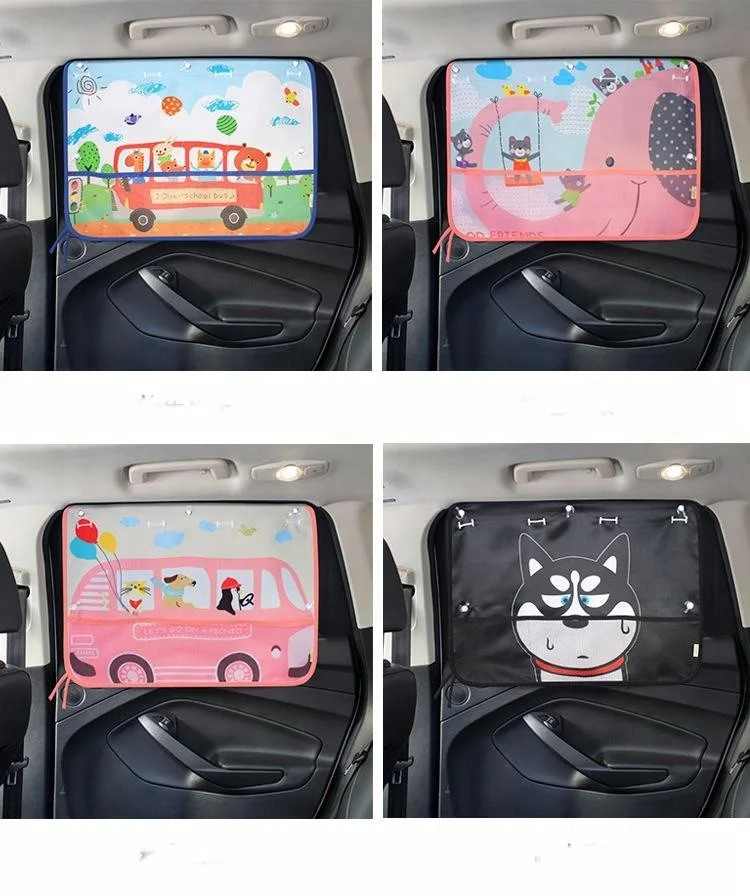 Universal Size Cartoon Car Curtain for Side Window