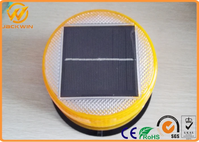 Marine Solar Navigation Light - RED LED Marine Dock Barge Safety Beacon Light