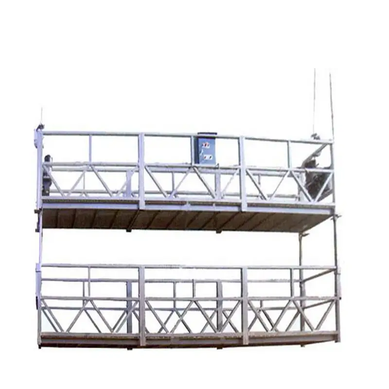 Electric lifting platform for construction of exterior walls of high-rise buildings