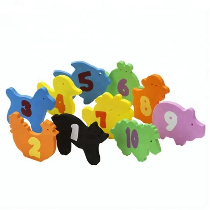 Custom shape number letter sea animal baby foam bath toys