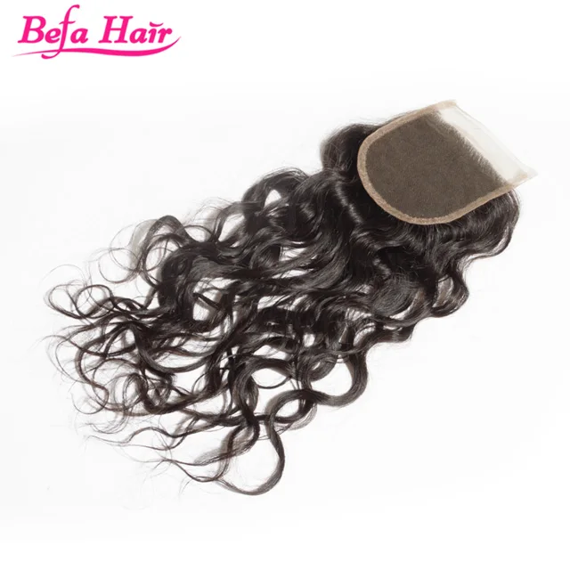 2019 latest water wave human hair 4x4 lace closure