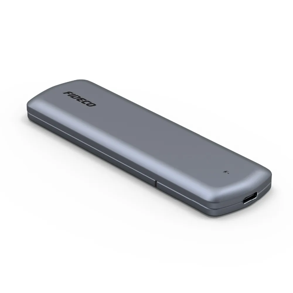 FIDECO B-key M-key Msata Adapter With Black Heatsink Storage M Key Pcie To Usb3.1 1tb Ssd M2 M.2 Nvme Case