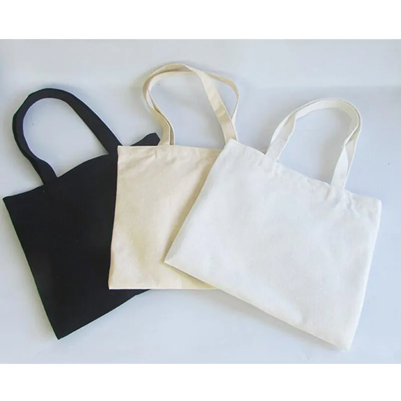 Wholesale Shopping Large Canvas Cotton Tote Bags With Handle With Logo Custom
