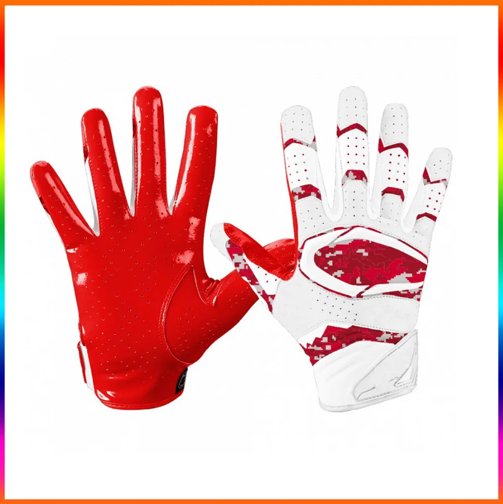 2017 design you own american football gloves, rugby gloves silicone,professional leather american football gloves