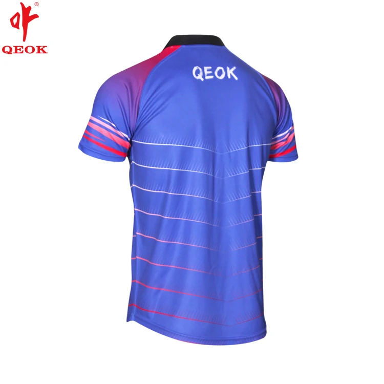 Sky Blue Rugby Football jerseys ,Qeok Sports Design,Digital printing garments