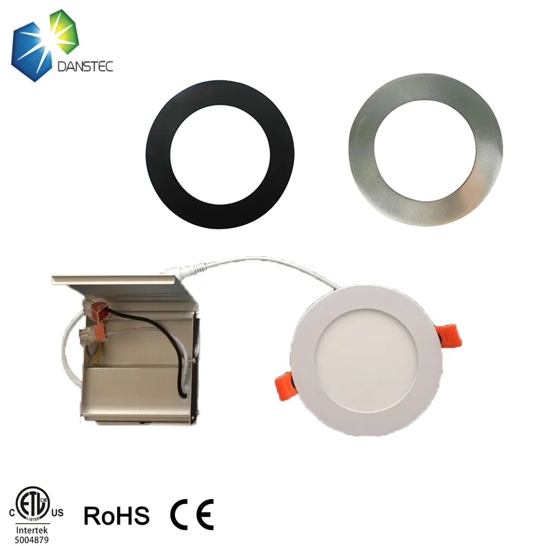 recessed led light ETL slim pot light 4' 9W led slim recessed downlight with junction box driver